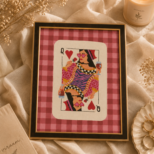 Queen of Hearts Pop Art Wall Frame