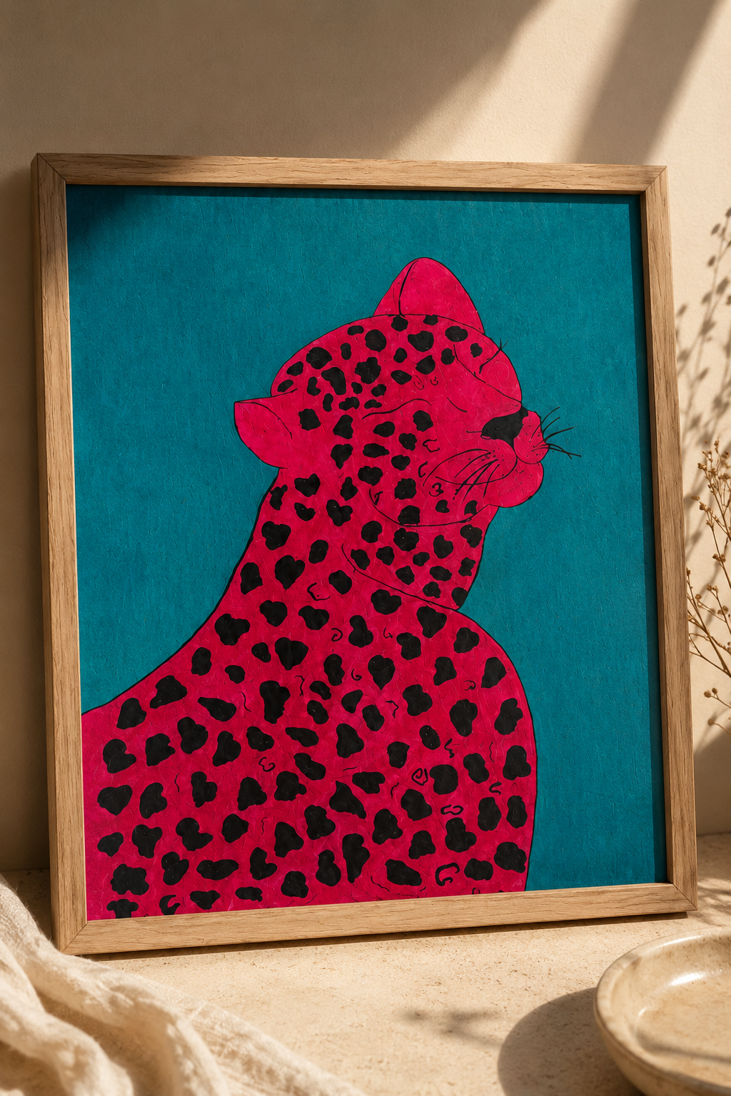 Electric Leopard Statement Wall Art