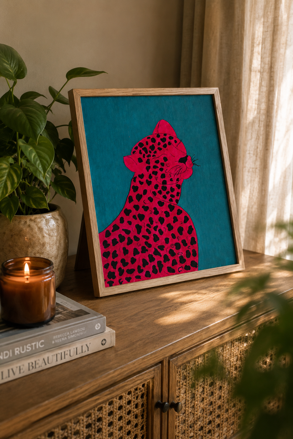Electric Leopard Statement Wall Art