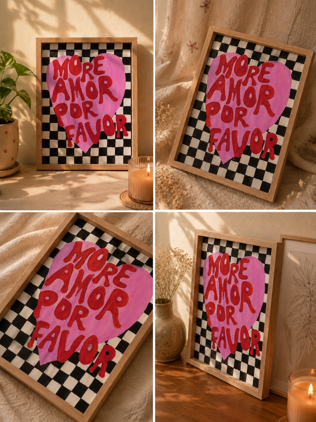 More Amor Heart Statement Wall Art