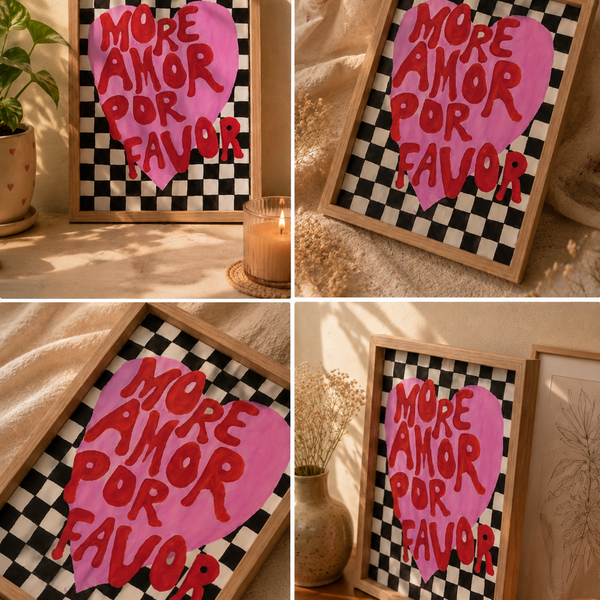 More Amor Heart Statement Wall Art
