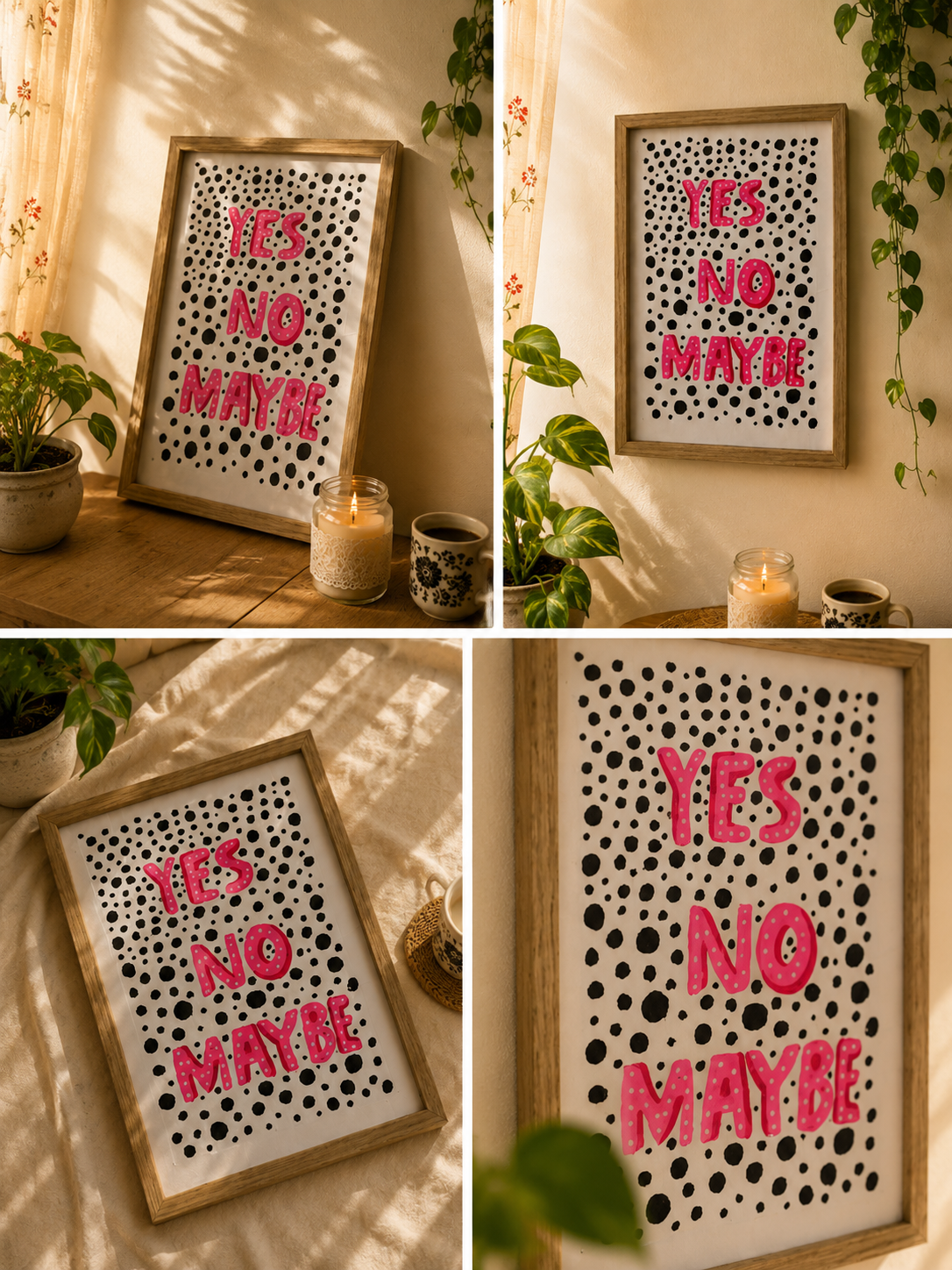 Yes No Maybe Statement Wall Art