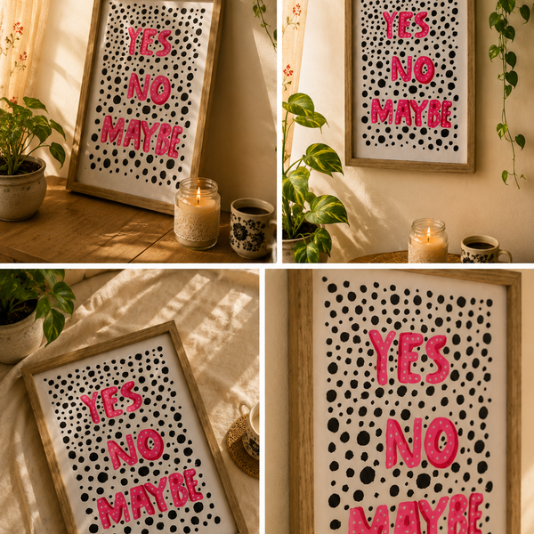 Yes No Maybe Statement Wall Art