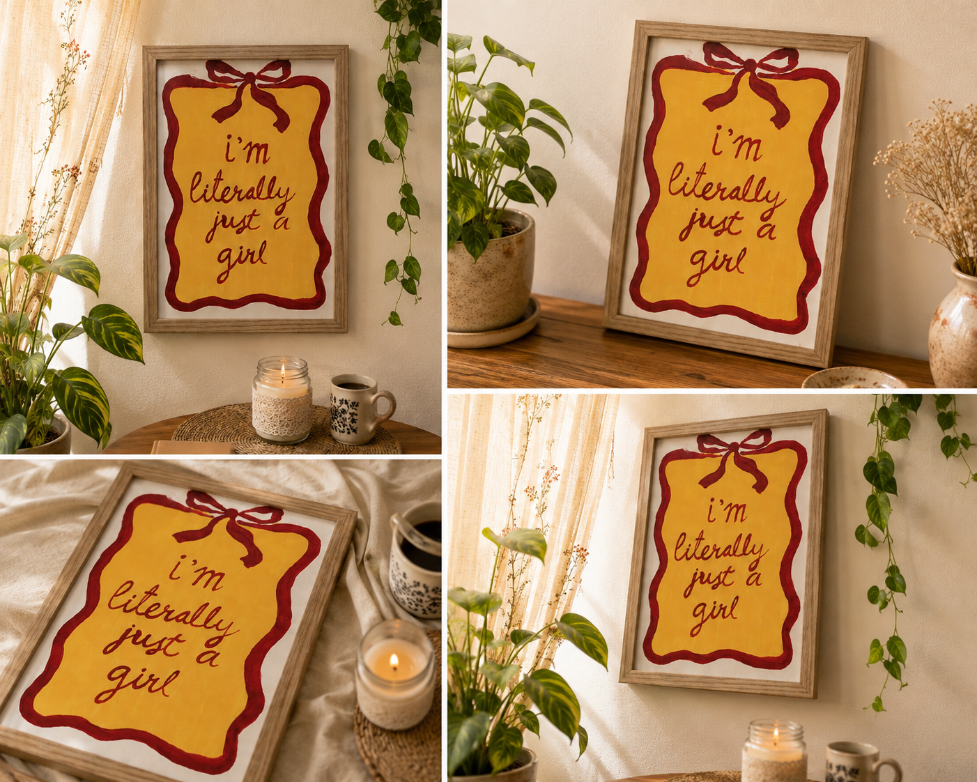 Just a Girl Statement Wall Art