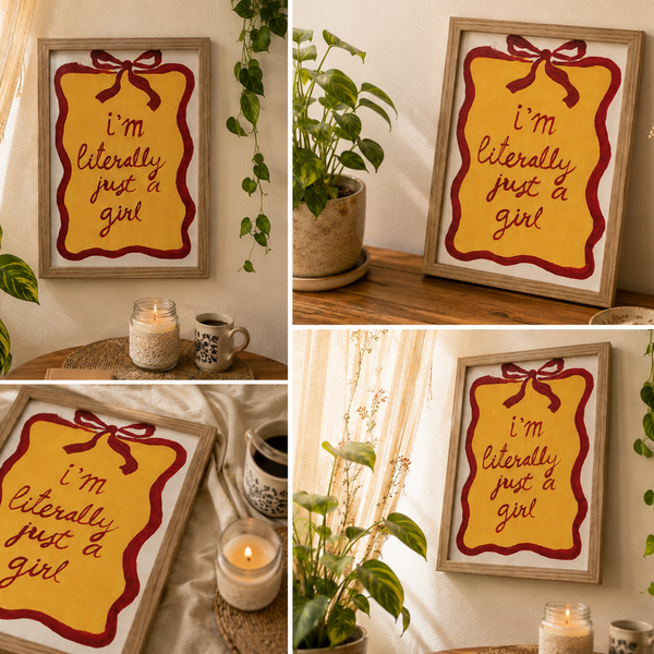 Just a Girl Statement Wall Art