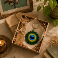 Peacock Crochet Keychain