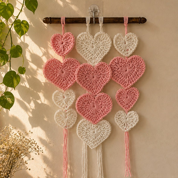 Heart Crochet Wall Hanging