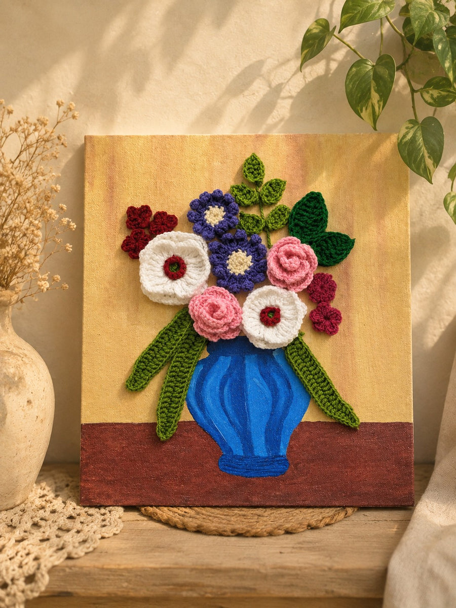 Flower vase Mixed Media Art