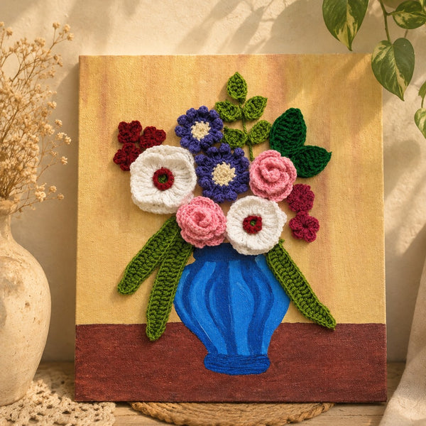 Flower vase Mixed Media Art