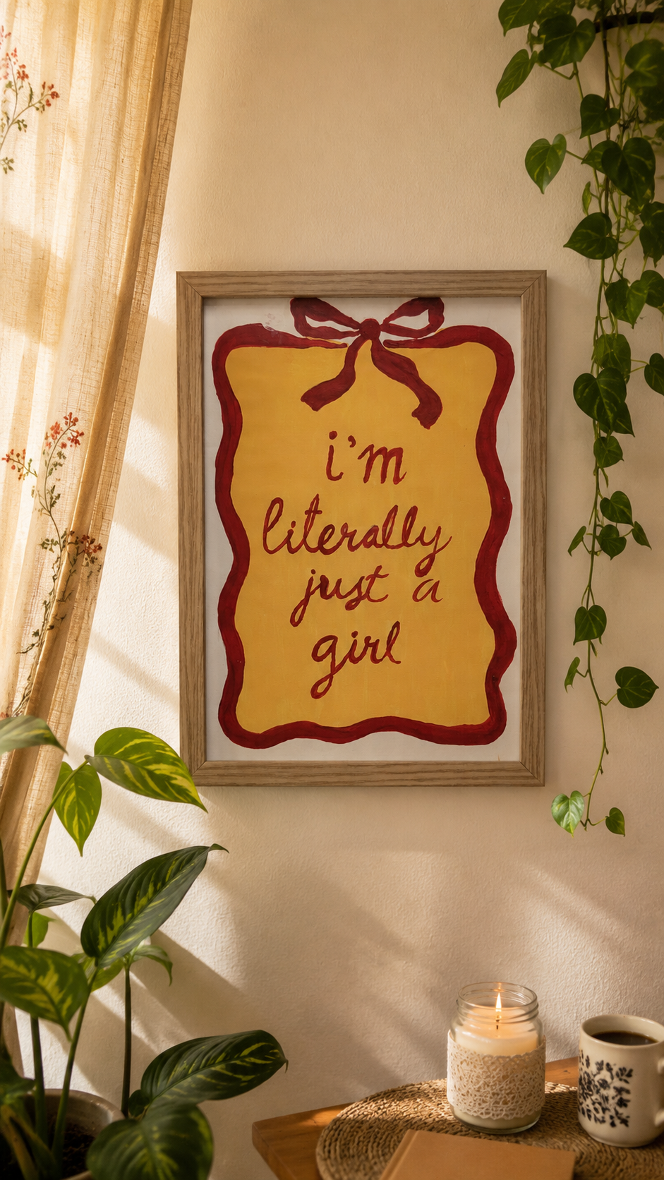Just a Girl Statement Wall Art
