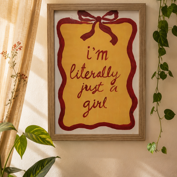 Just a Girl Statement Wall Art