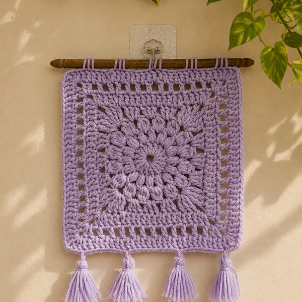 Lavender Crochet Wall Hanging