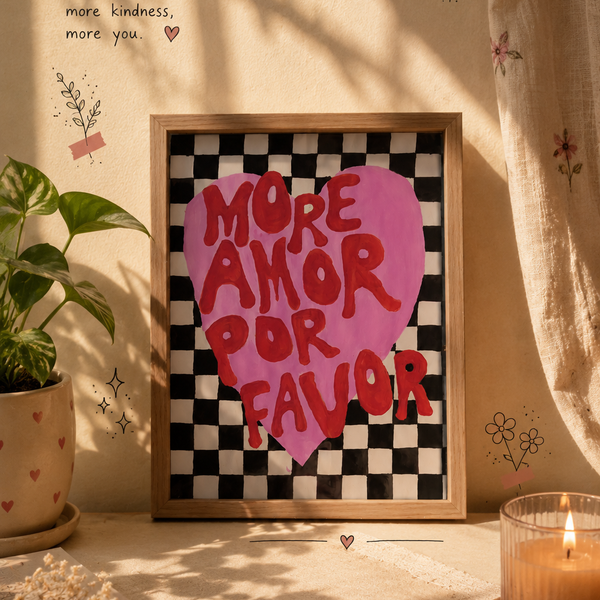 More Amor Heart Statement Wall Art