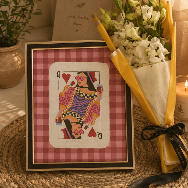 Queen of Hearts Pop Art Wall Frame