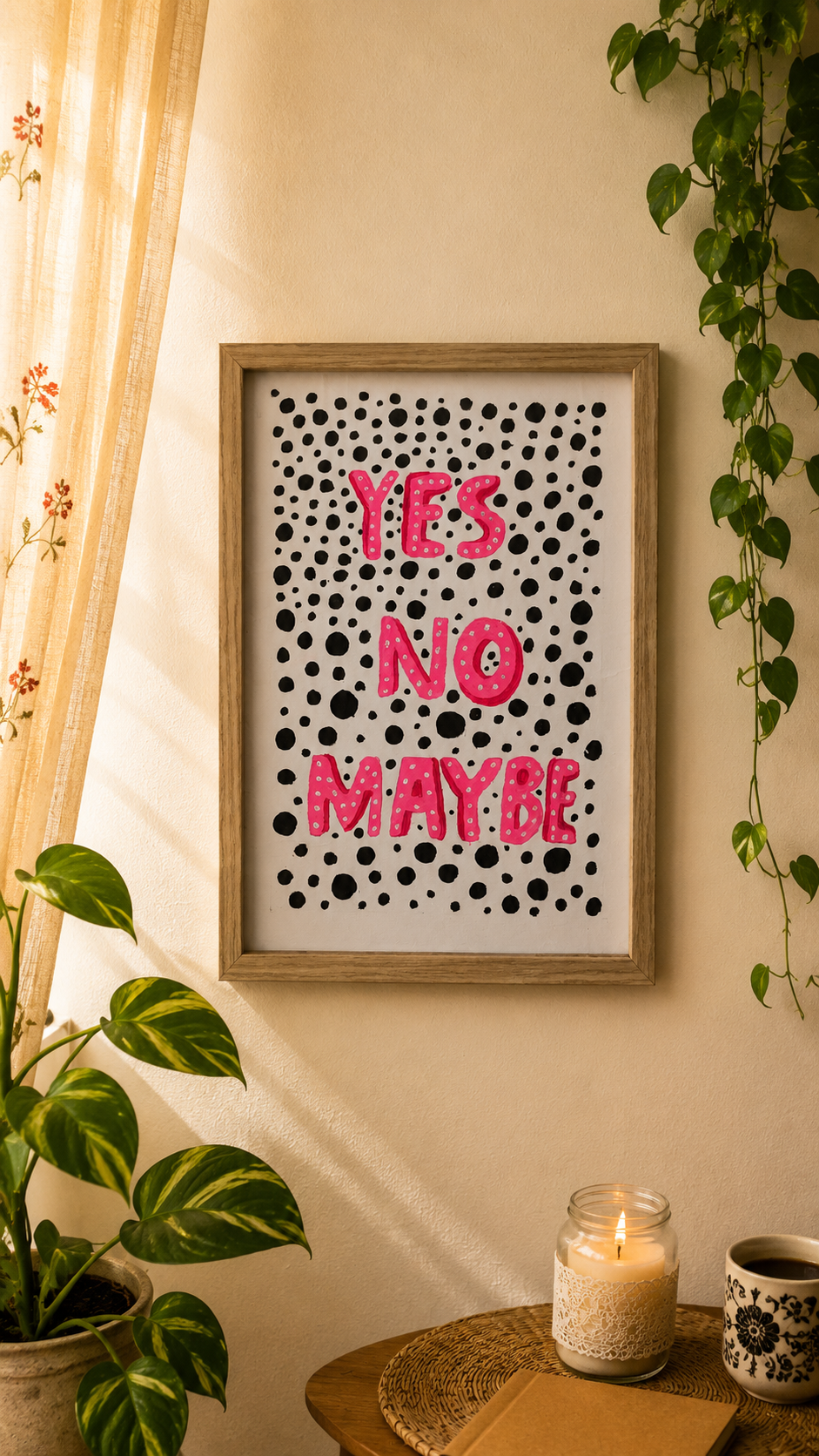 Yes No Maybe Statement Wall Art