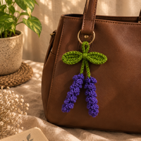 Lavender Crochet Keychain