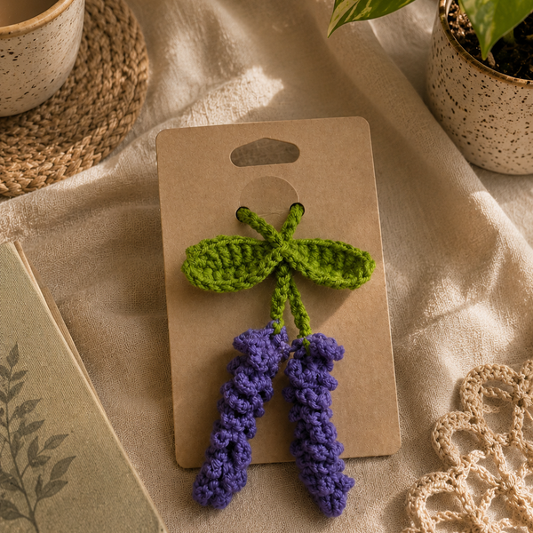 Lavender Crochet Keychain